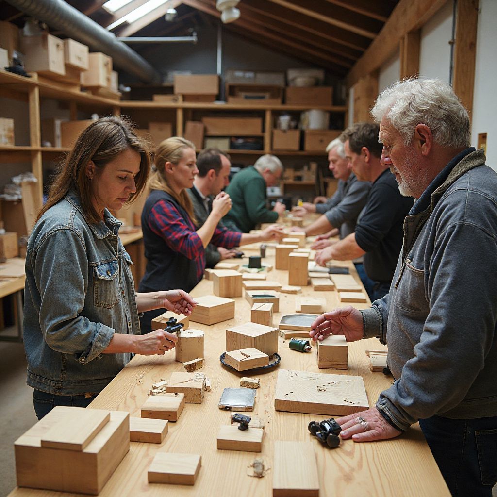 Workshop where props and puzzles are created